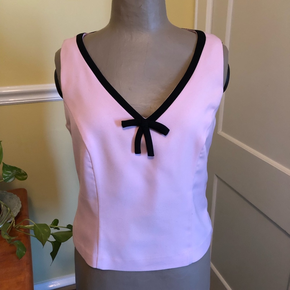 Vintage Positive Attitude Black & Pink 2 Piece Blazer & Top Set Size 10 *FLAWS*